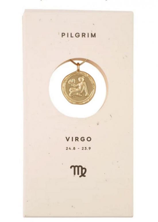 virgo zodiac gold crystal